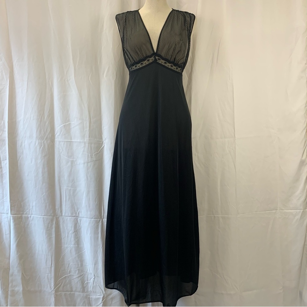Vintage Black Sheer Nightgown